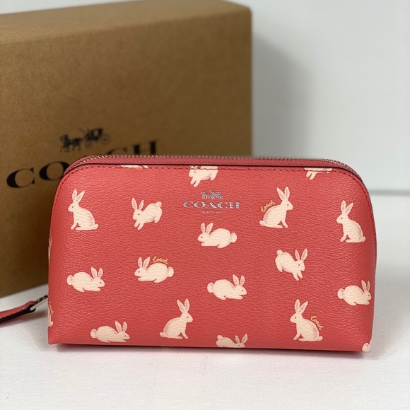 NWT Coach Cosmetic Case with Bunny Print - Picture 7 of 7